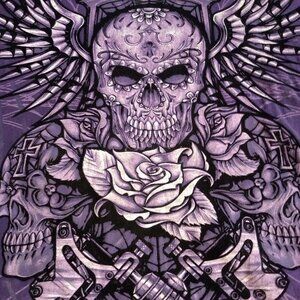 Men's - Skull - Rose - Tee - 2XL